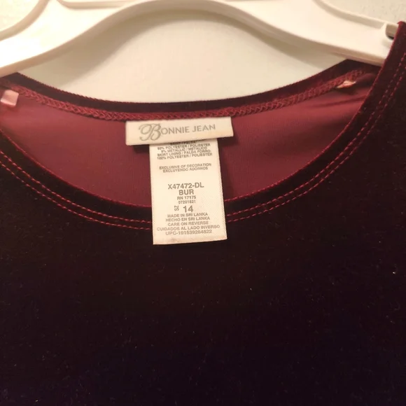 Bonnie Jean | Dresses | Burgundy And Gold Girls Dress | Poshmark